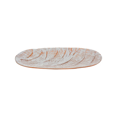Platter Textured with White gold Antique