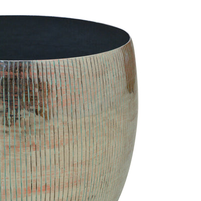 Round Textured Metal Pot - Medium