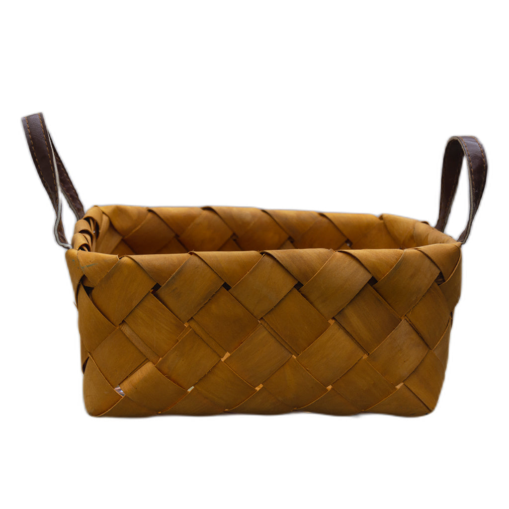 Woven storage basket