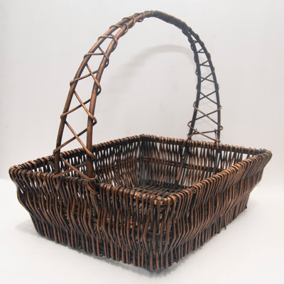 Willow basket with handle (brown)