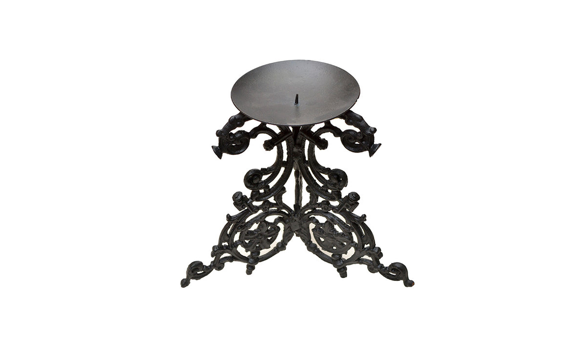 Cast Iron Candle Stand- Black