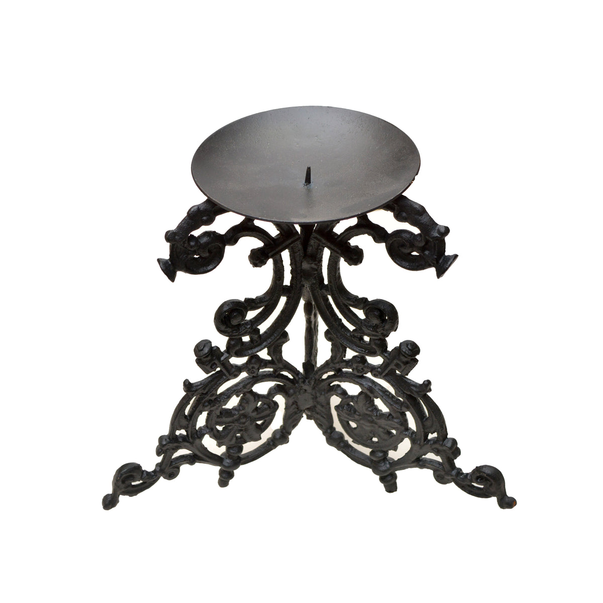 Cast Iron Candle Stand- Black