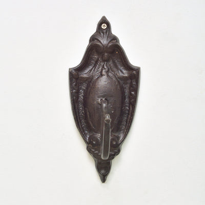 Black cast iron wall hook