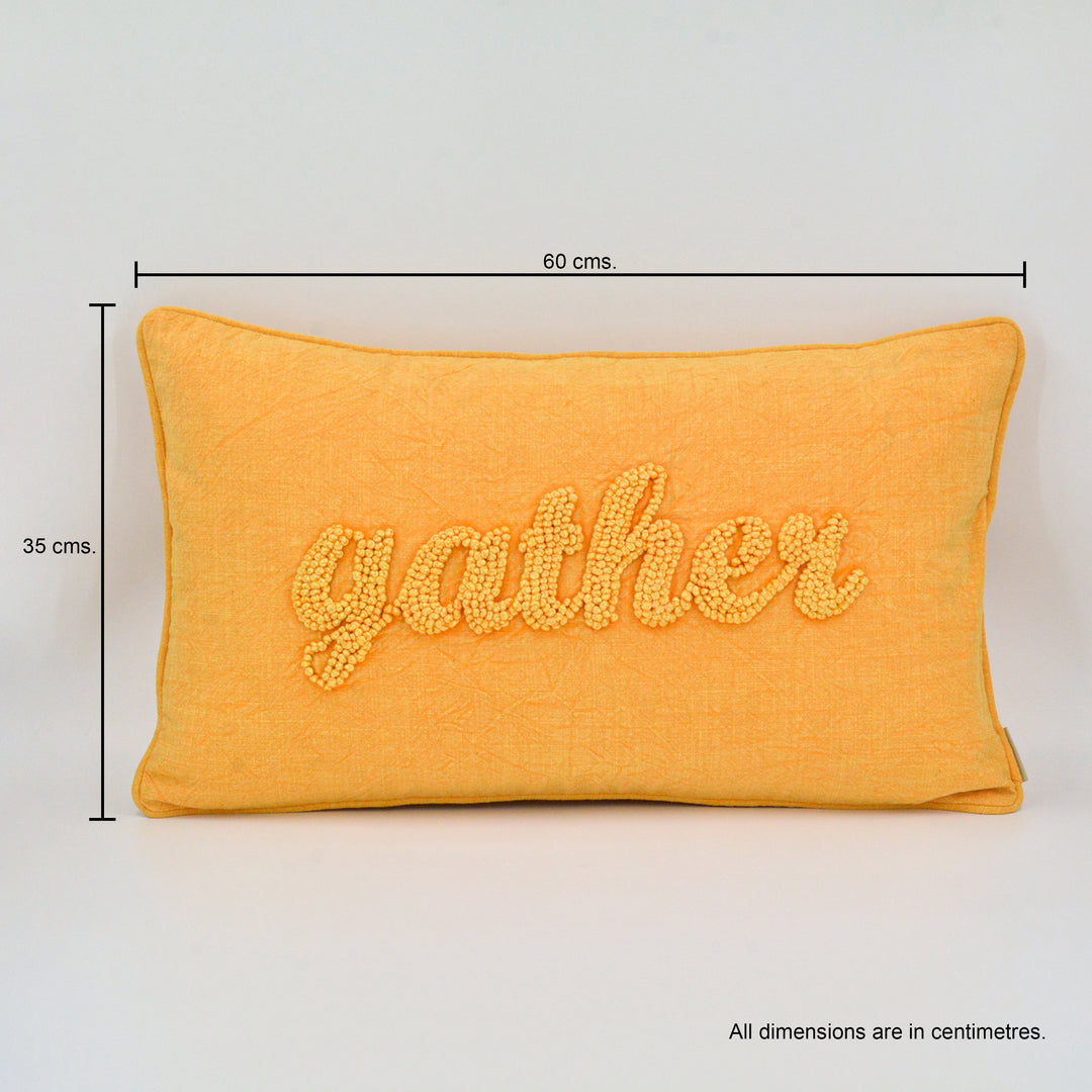 Gather Hand Embroidered Cushion Cover