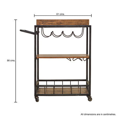 Wooden Trolley 3 Tier