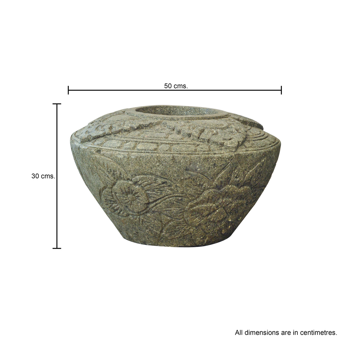 Paras Sculpted Low Wide Pot
